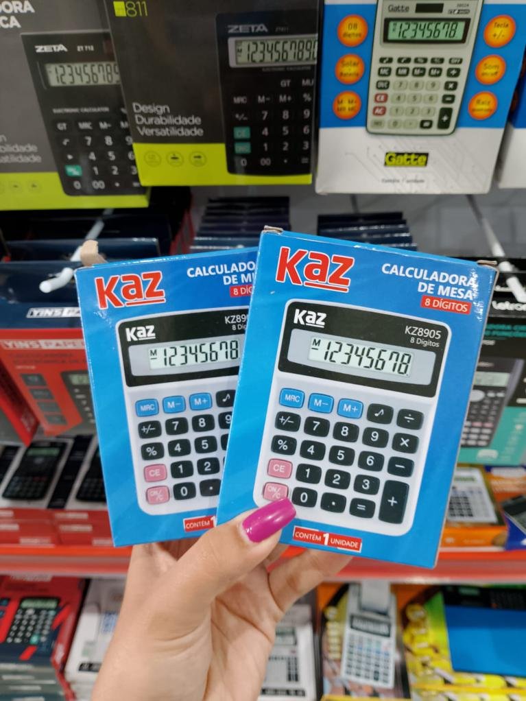 Calculadoras básicas Kaz disponíveis em Vilhena