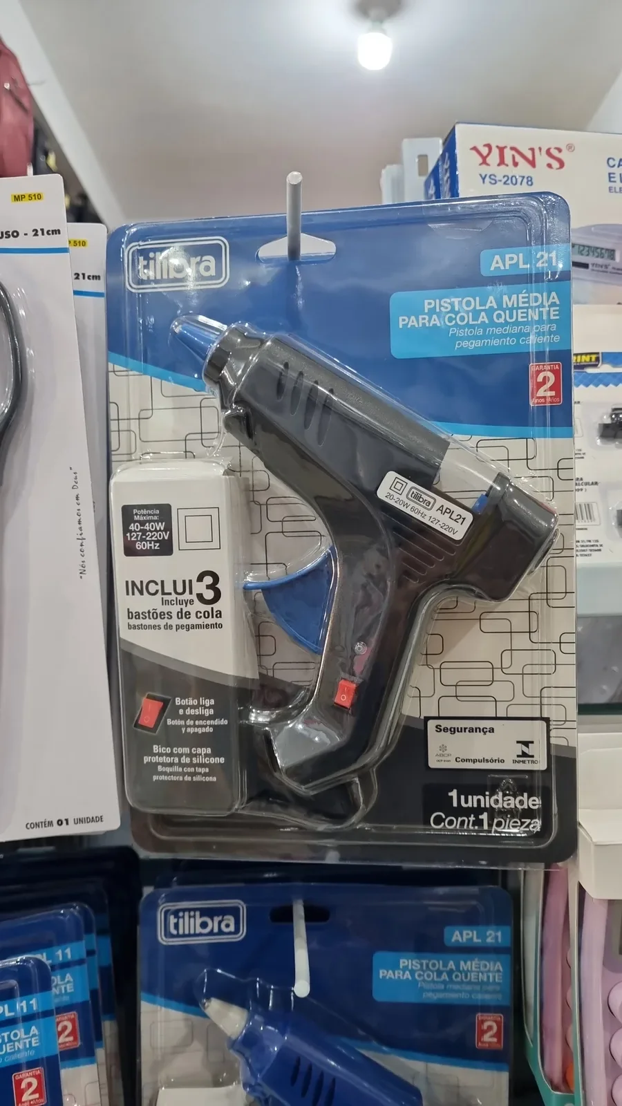 Pistola de cola quente Tilibra APL21 na Papelaria Popular em Vilhena