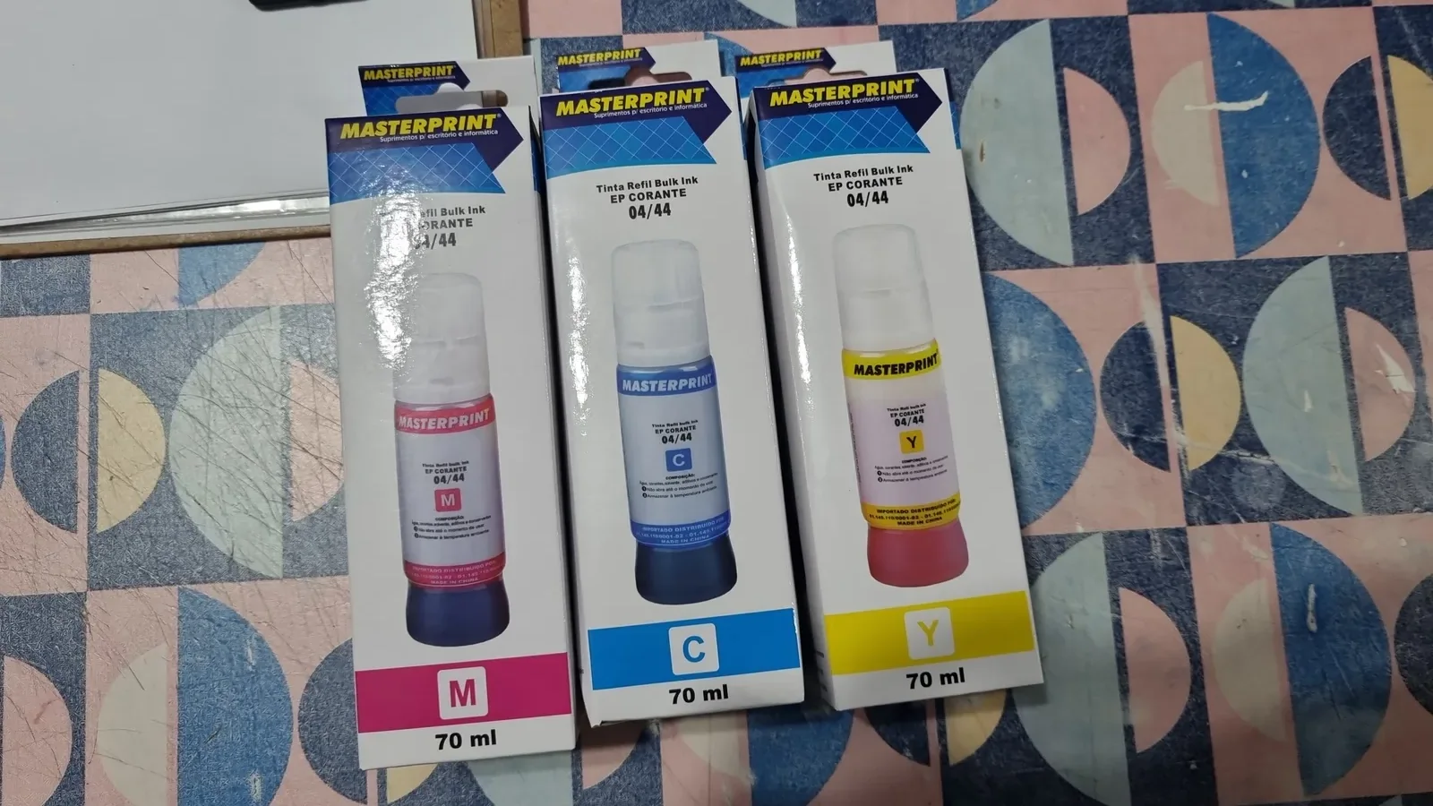Tinta para impressora magenta masterprint na Papelaria Popular em Vilhena