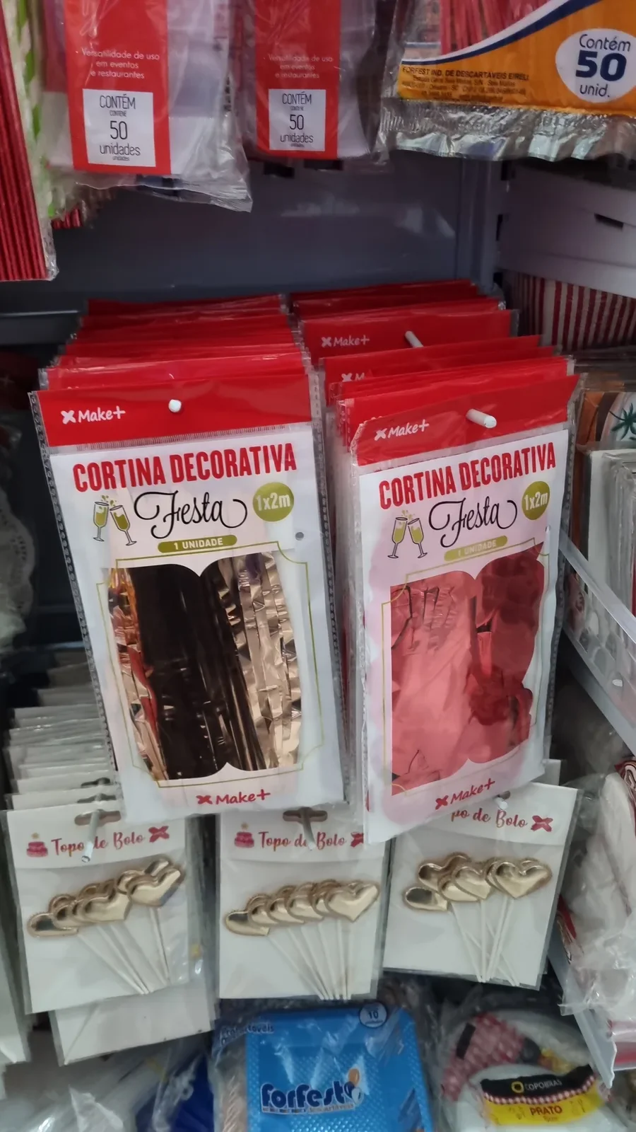 Cortina decorativa para festa na Papelaria Popular em Vilhena