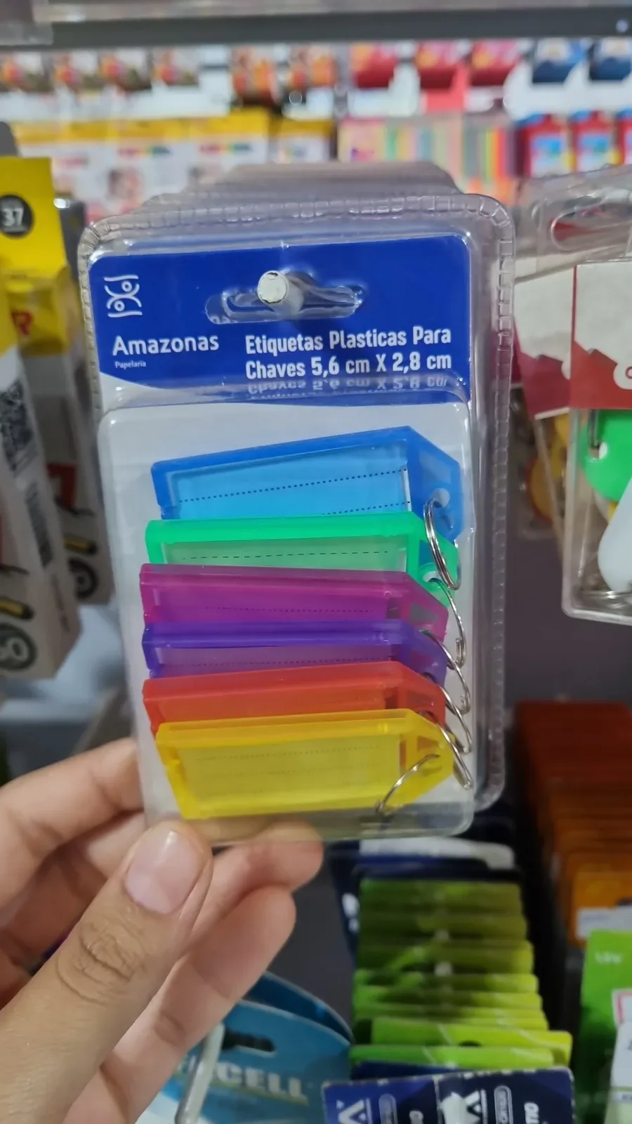 Chaveiros identificadores de chaves na Papelaria Popular em Vilhena