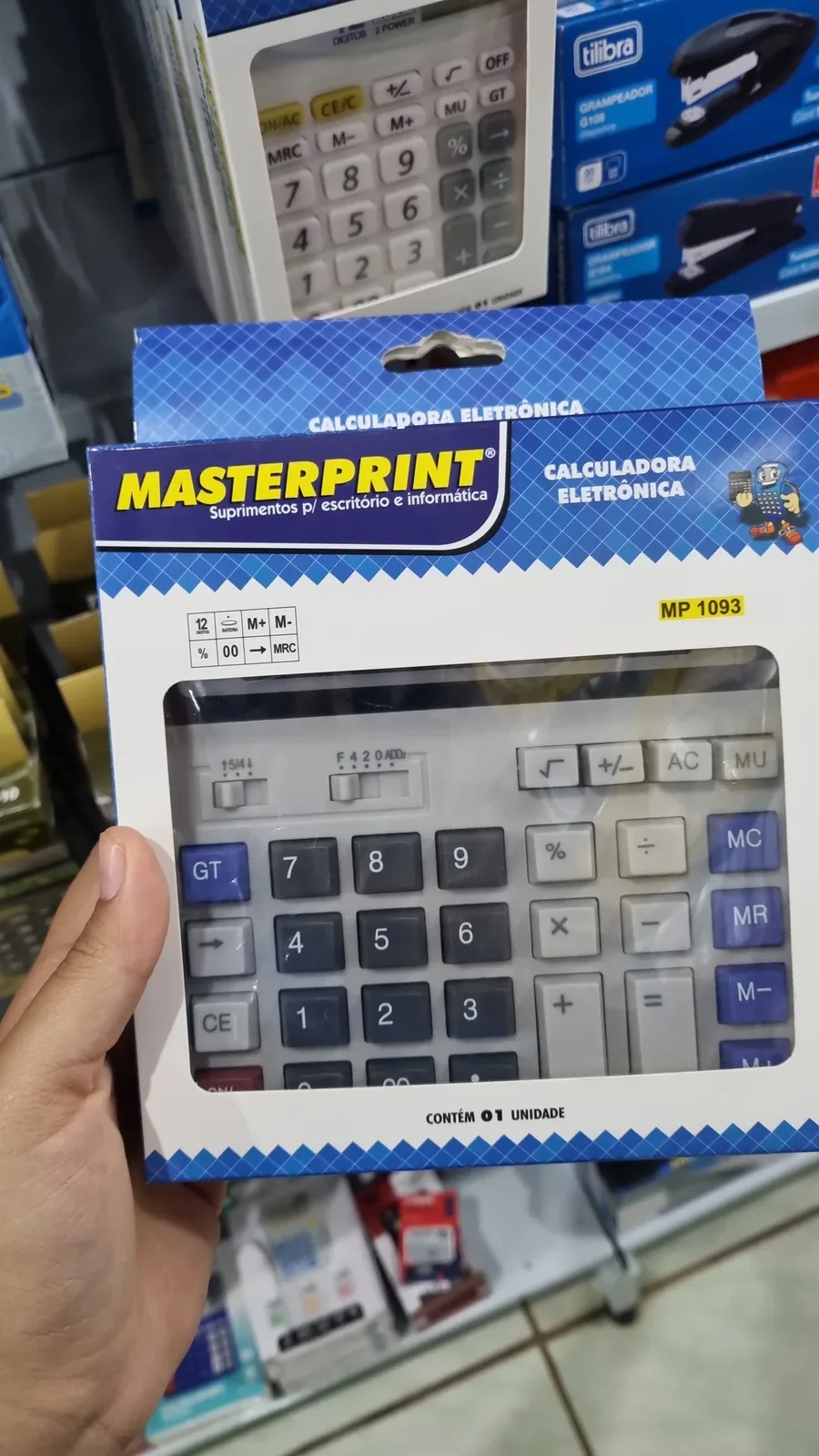 Calculadora de mesa masterprint na Papelaria Popular em Vilhena