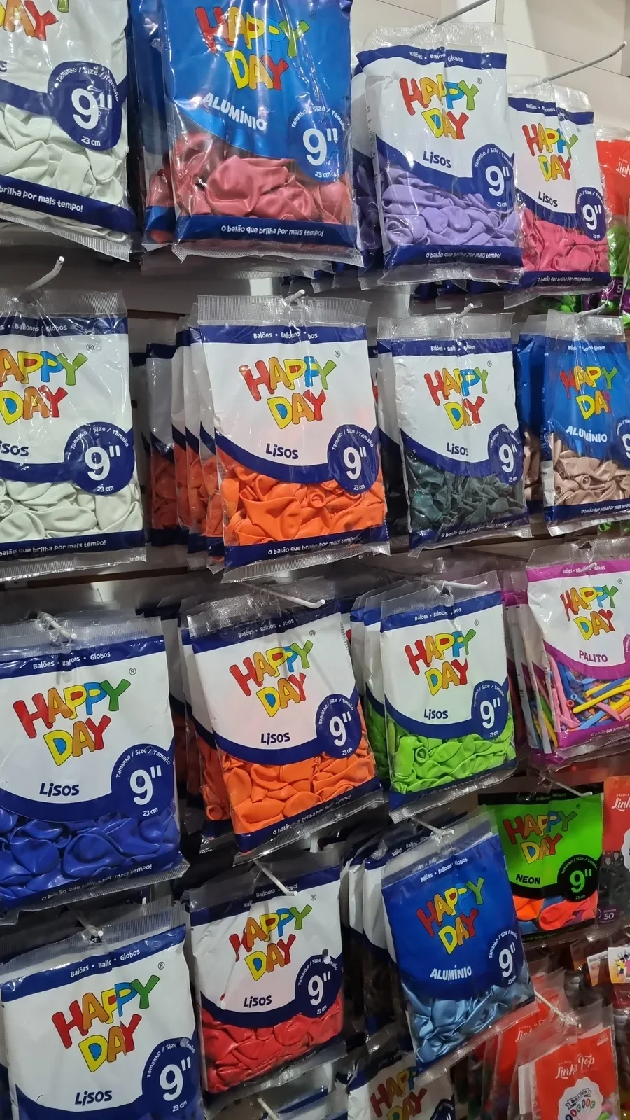 Baloes 9 polegadas coloridos na Papelaria Popular em Vilhena