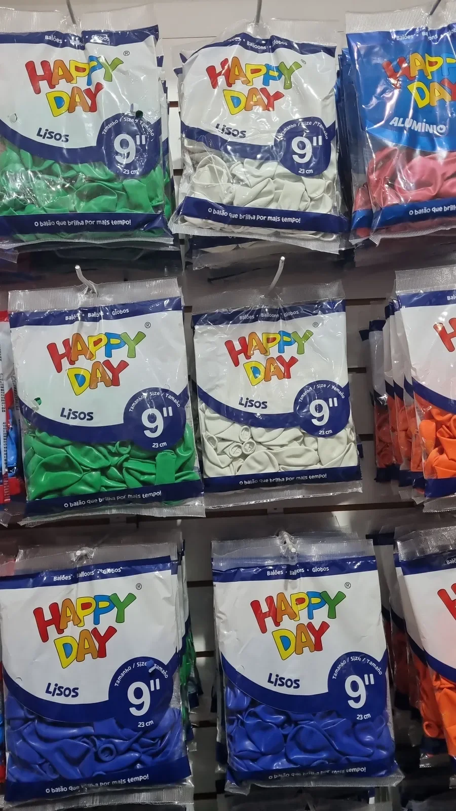 Baloes variados 9 polegadas happy day na Papelaria Popular em Vilhena