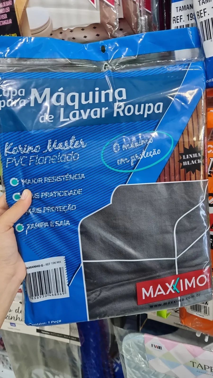 Capa para maquina de lavar roupa na Papelaria Popular em Vilhena